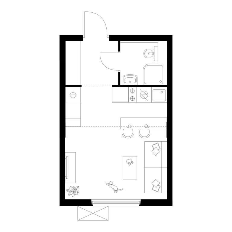 Apartment Sale, 23.7平方米 at Yaroslavskij kvartal, Yaroslavskiy Drive, 116, Korolyov, Moscow Region, Russia #1