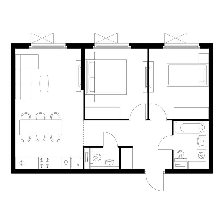 2-BD Apartment Sale, 58.7 sq. m. at Yaroslavskiy, 16th Microdistrict, Mytischi, Moscow Region, Russia #1 2-BD Apartment Sale, 58.7 sq. m. at Yaroslavskiy, 16th Microdistrict, Mytischi, Moscow Region, Russia #1