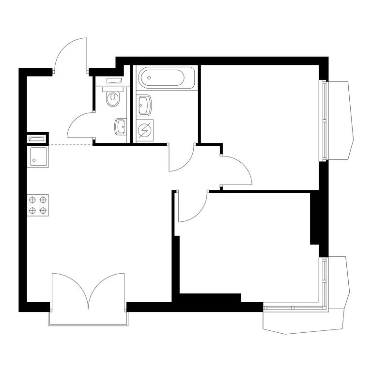 2-BD Apartment Sale, 49 sq. m. at Holland Park, Volokolamskoye Highway, 71/13к1, Moscow, Russia #2