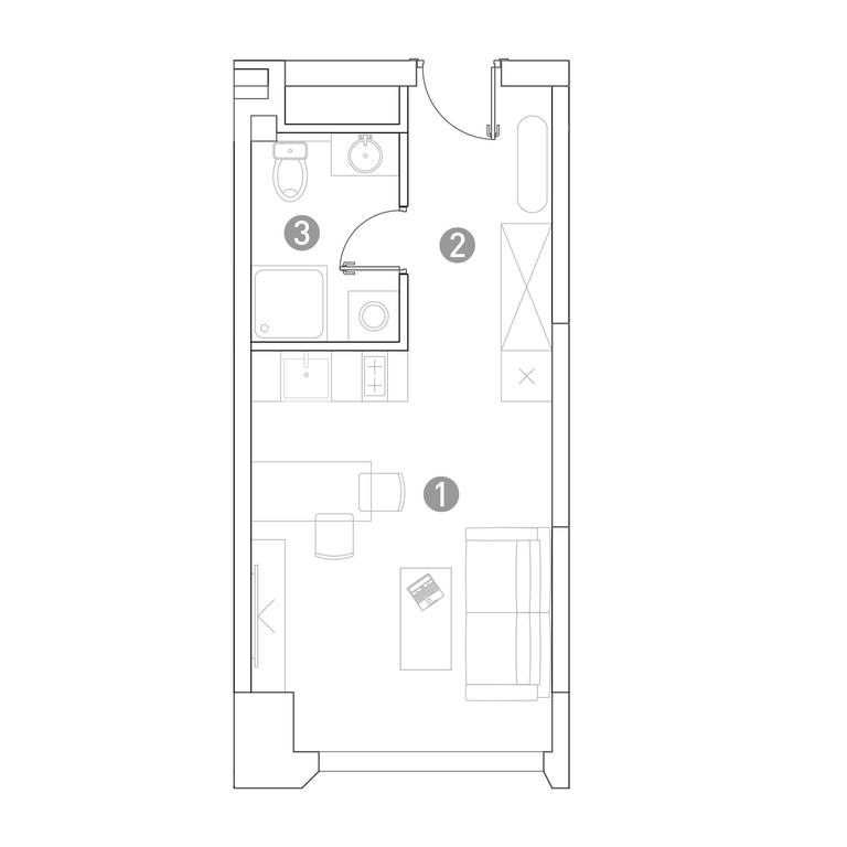 Apartment Sale, 26.1 sq. m. at Very, Botanicheskaya Street, 29, Moscow, Russia #1