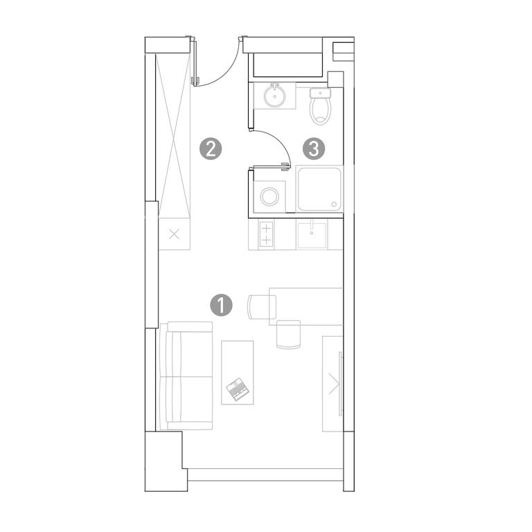Apartment Sale, 26平方米 at Very, Botanicheskaya Street, 29, Moscow, Russia #1