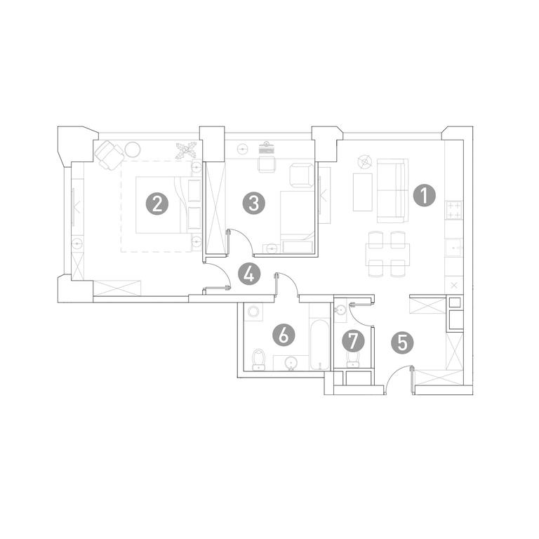 2-BD Apartment Sale, 75.3 sq. m. at Very, Botanicheskaya Street, 29, Moscow, Russia #1 2-BD Apartment Sale, 75.3 sq. m. at Very, Botanicheskaya Street, 29, Moscow, Russia #1
