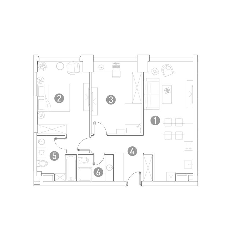 2-BD Apartment Sale, 75.3平方米 at Very, Botanicheskaya Street, 29, Moscow, Russia #1 2-BD Apartment Sale, 75.3平方米 at Very, Botanicheskaya Street, 29, Moscow, Russia #1