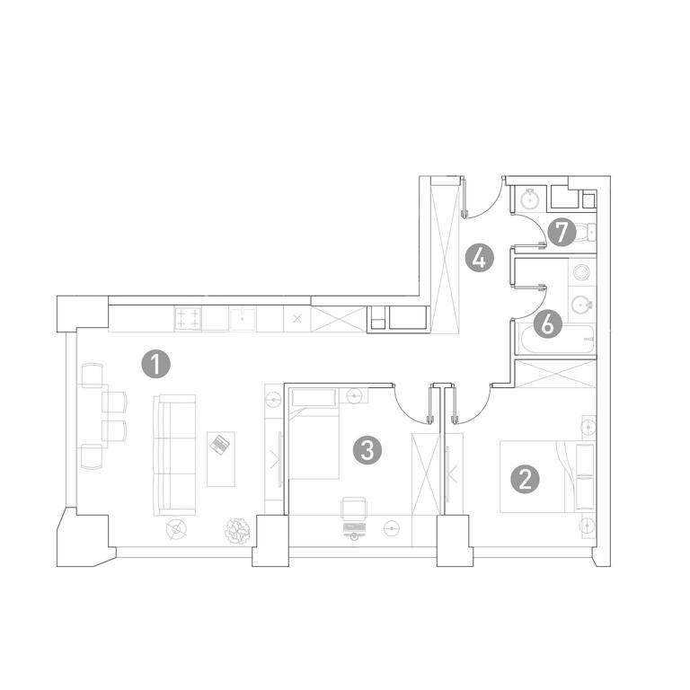 2-BD Apartment Sale, 64.9 sq. m. at Very, Botanicheskaya Street, 29, Moscow, Russia #1