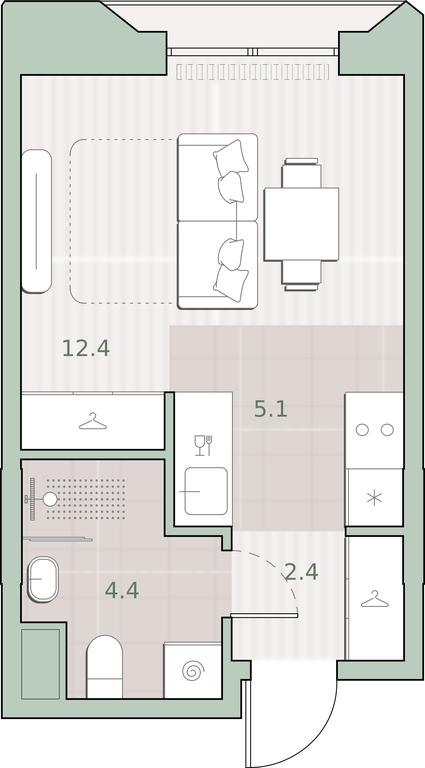 Apartment Sale, 24.3平方米 at Sreda na Lobachevskogo, Ochakovskoye Highway, Moscow, Russia #2 Apartment Sale, 24.3平方米 at Sreda na Lobachevskogo, Ochakovskoye Highway, Moscow, Russia #2