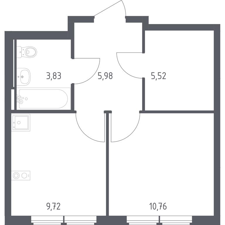 Apartment Sale, 35.81 sq. m. at Ostafevo, Ostafyevskoe Highway, 12к1, Ryazanovskoe Settlement, Moscow, Russia #1