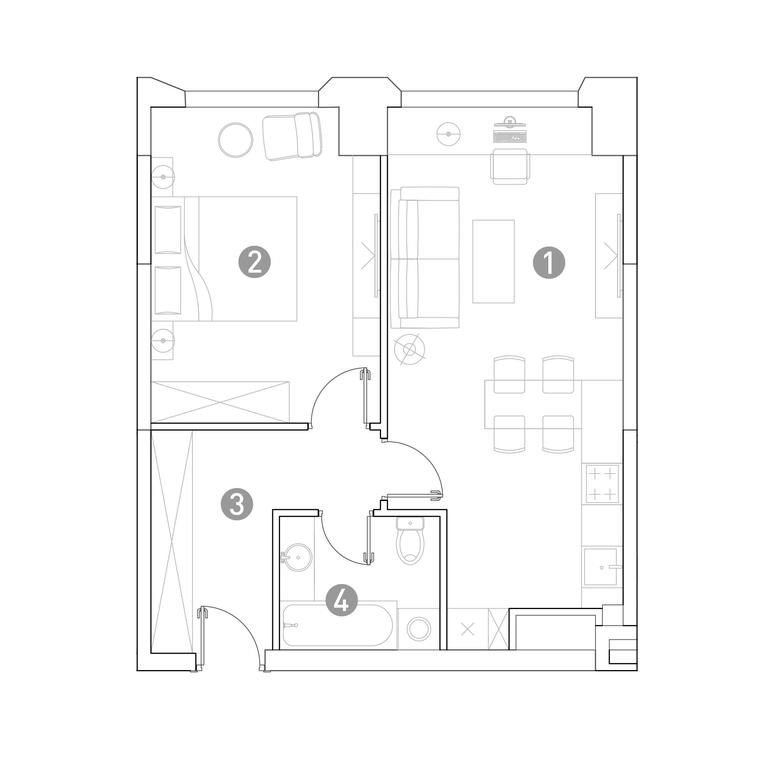 1-BD Apartment Sale, 50.4 sq. m. at Very, Botanicheskaya Street, 29, Moscow, Russia #1