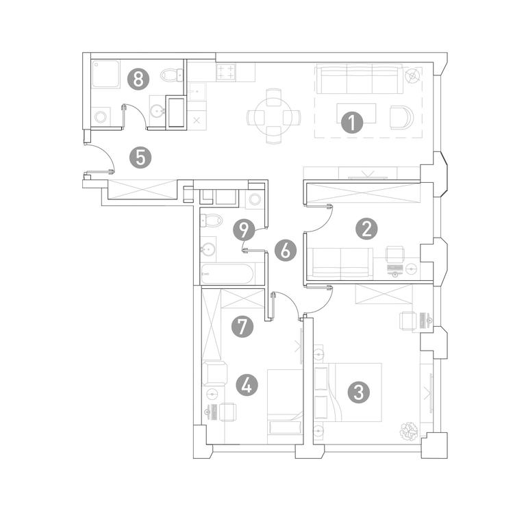 3-BD Apartment Sale, 91.3 sq. m. at Very, Botanicheskaya Street, 29, Moscow, Russia #1 3-BD Apartment Sale, 91.3 sq. m. at Very, Botanicheskaya Street, 29, Moscow, Russia #1
