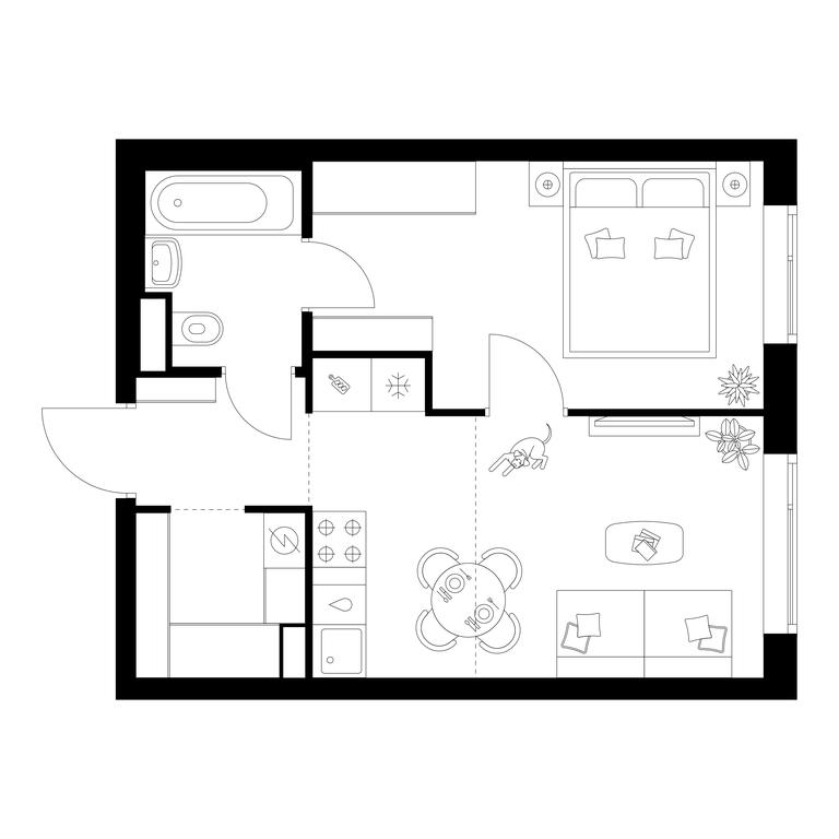 1-BD Apartment Sale, 36.2 sq. m. at Irtyshskiy Kvartal, 2nd Irtyshsky Drive, Moscow, Russia #1 1-BD Apartment Sale, 36.2 sq. m. at Irtyshskiy Kvartal, 2nd Irtyshsky Drive, Moscow, Russia #1