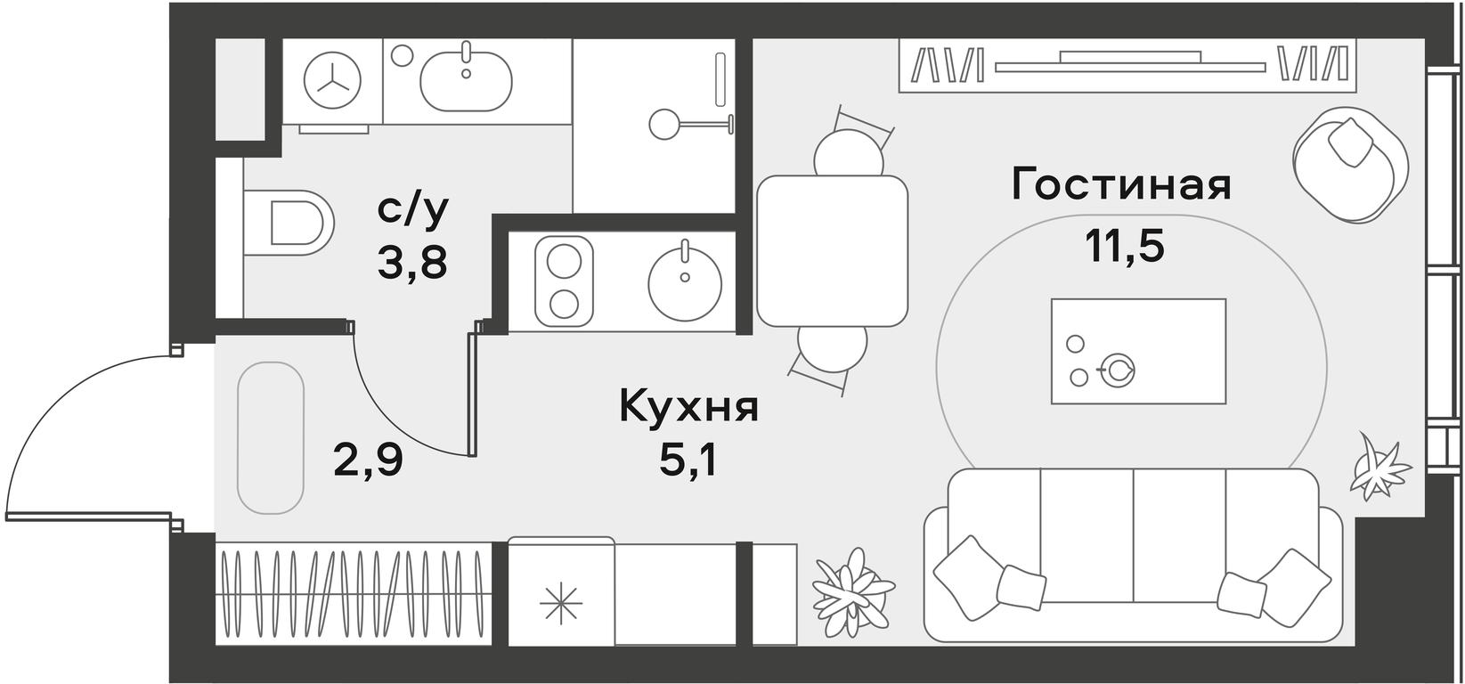 Apartment Sale, 23.3平方米 at Alia, Lyotnaya Street, 95Бк2, Moscow, Russia #1 Apartment Sale, 23.3平方米 at Alia, Lyotnaya Street, 95Бк2, Moscow, Russia #1