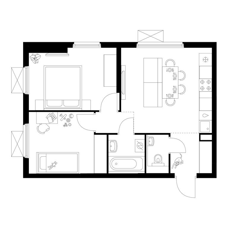 2-BD Apartment Sale, 47.9平方米 at Yaroslavskij kvartal, Yaroslavskiy Drive, 116, Korolyov, Moscow Region, Russia #1 2-BD Apartment Sale, 47.9平方米 at Yaroslavskij kvartal, Yaroslavskiy Drive, 116, Korolyov, Moscow Region, Russia #1