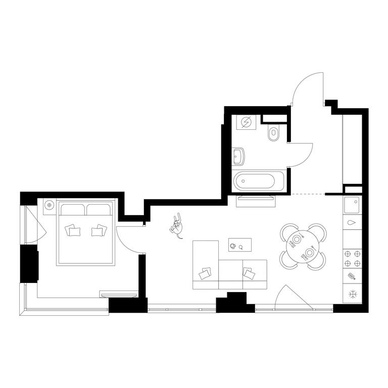 1-BD Apartment Sale, 38.3 sq. m. at Kavkazskiy Bulvar 51, Kavkazsky Boulevard, 51с3, Moscow, Russia #1 1-BD Apartment Sale, 38.3 sq. m. at Kavkazskiy Bulvar 51, Kavkazsky Boulevard, 51с3, Moscow, Russia #1