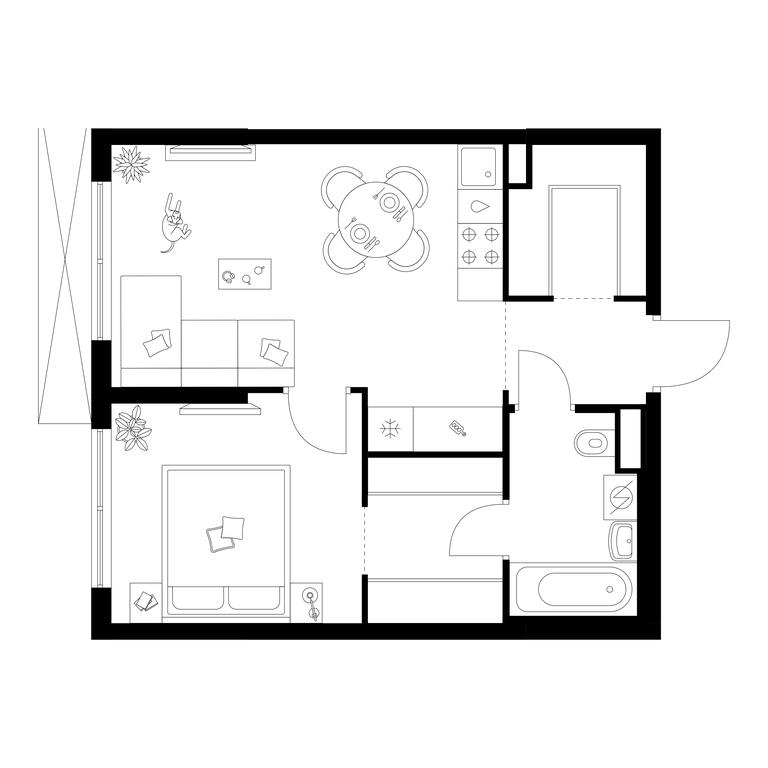 1-BD Apartment Sale, 41.8 sq. m. at Kavkazskiy Bulvar 51, Kavkazsky Boulevard, 51с3, Moscow, Russia #1 1-BD Apartment Sale, 41.8 sq. m. at Kavkazskiy Bulvar 51, Kavkazsky Boulevard, 51с3, Moscow, Russia #1