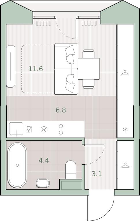 Apartment Sale, 25.9 sq. m. at Sreda na Lobachevskogo, Ochakovskoye Highway, Moscow, Russia #1 Apartment Sale, 25.9 sq. m. at Sreda na Lobachevskogo, Ochakovskoye Highway, Moscow, Russia #1