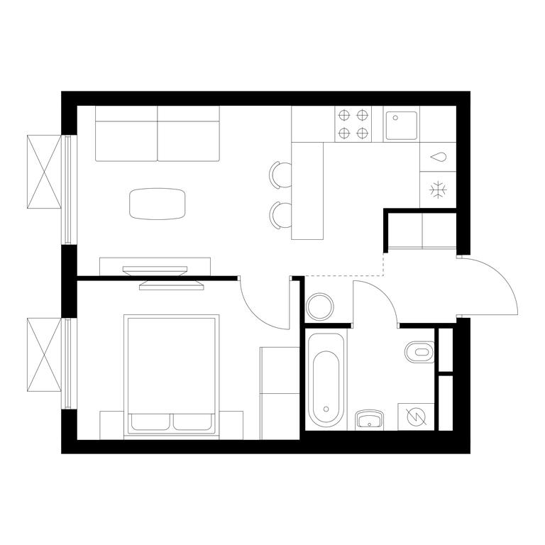 1-BD Apartment Sale, 32.1 sq. m. at Yauza Park, ulitsa Kolontsova, 4, Mytischi, Moscow Region, Russia #1 1-BD Apartment Sale, 32.1 sq. m. at Yauza Park, ulitsa Kolontsova, 4, Mytischi, Moscow Region, Russia #1
