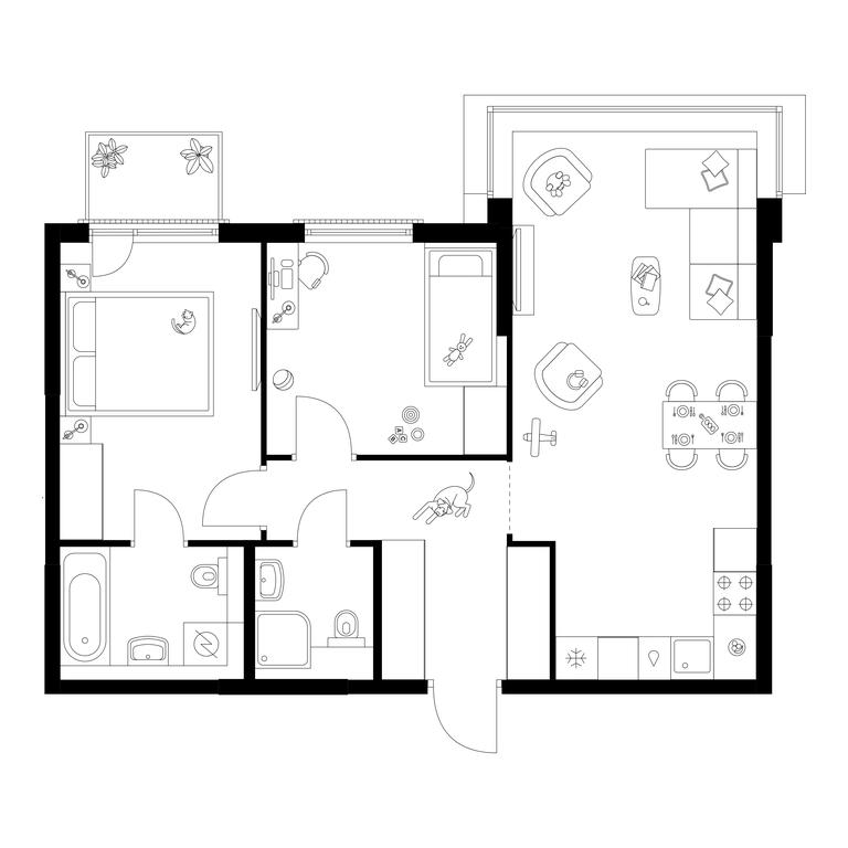 2-BD Apartment Sale, 61.2 sq. m. at Moskvoreche, Kotlyakovskaya Street, Moscow, Russia #1 2-BD Apartment Sale, 61.2 sq. m. at Moskvoreche, Kotlyakovskaya Street, Moscow, Russia #1