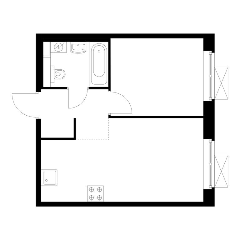 1-BD Apartment Sale, 35.7 sq. m. at Liublinskiy Park, Lyublinskaya Street, 78к2, Moscow, Russia #1 1-BD Apartment Sale, 35.7 sq. m. at Liublinskiy Park, Lyublinskaya Street, 78к2, Moscow, Russia #1
