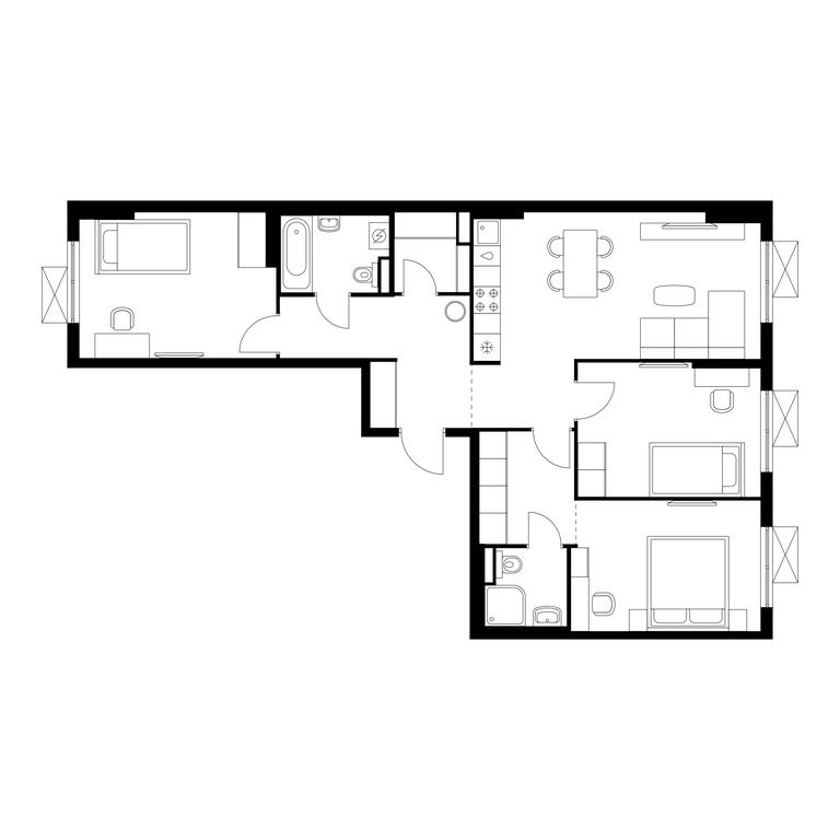 3-BD Apartment Sale, 85 sq. m. at Volzhskiy Park, 1st Grayvoronovsky Drive, 3с11, Moscow, Russia #1