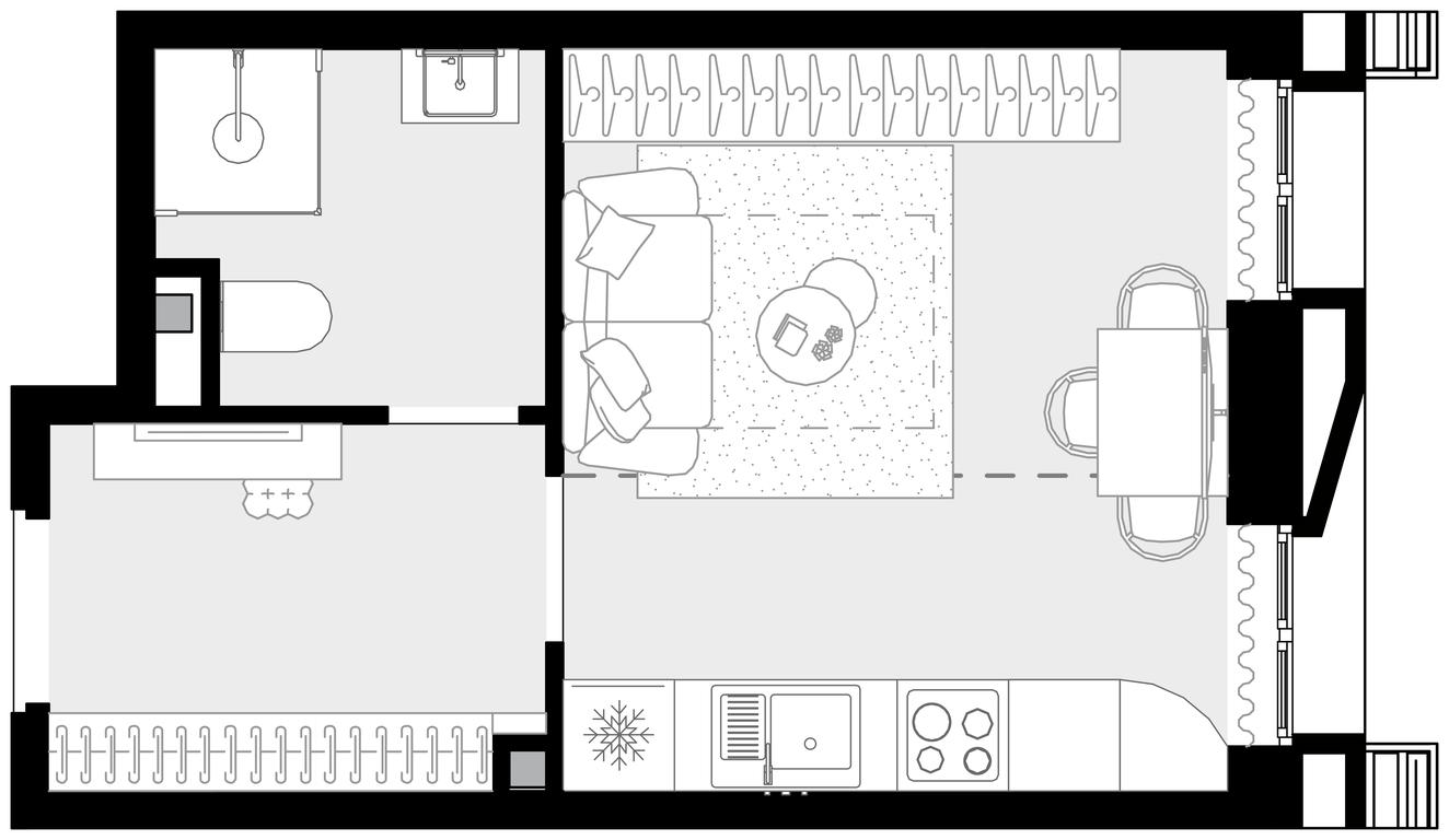 1-BD Apartment Sale, 23.4 sq. m. at Novaya Zvezda, Bachurinskaya ulitsa, 11, Settlement of Kommunarka, Moscow, Russia #1 1-BD Apartment Sale, 23.4 sq. m. at Novaya Zvezda, Bachurinskaya ulitsa, 11, Settlement of Kommunarka, Moscow, Russia #1