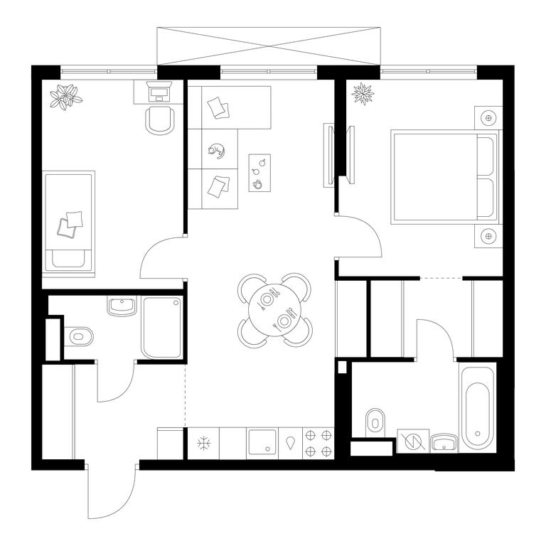 2-BD Apartment Sale, 56.5平方米 at Kavkazskiy Bulvar 51, Kavkazsky Boulevard, 51с3, Moscow, Russia #1 2-BD Apartment Sale, 56.5平方米 at Kavkazskiy Bulvar 51, Kavkazsky Boulevard, 51с3, Moscow, Russia #1