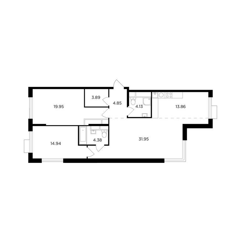 2-BD Apartment Sale, 97.9平方米 at TopHills, Elektrolitny Drive, 7Ас3, Moscow, Russia #1 2-BD Apartment Sale, 97.9平方米 at TopHills, Elektrolitny Drive, 7Ас3, Moscow, Russia #1
