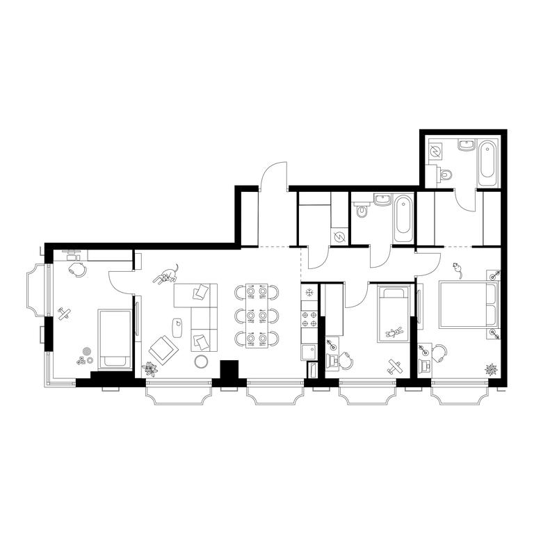 3-BD Apartment Sale, 83.9 sq. m. at Irtyshskiy Kvartal, 2nd Irtyshsky Drive, Moscow, Russia #2