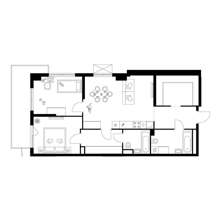 2-BD Apartment Sale, 79.6平方米 at Kavkazskiy Bulvar 51, Kavkazsky Boulevard, 51с3, Moscow, Russia #1 2-BD Apartment Sale, 79.6平方米 at Kavkazskiy Bulvar 51, Kavkazsky Boulevard, 51с3, Moscow, Russia #1