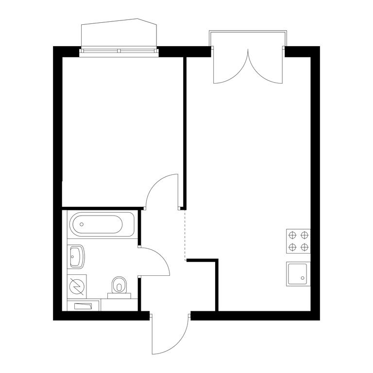 1-BD Apartment Sale, 37.1 sq. m. at Holland Park, Volokolamskoye Highway, 71/13к1, Moscow, Russia #2