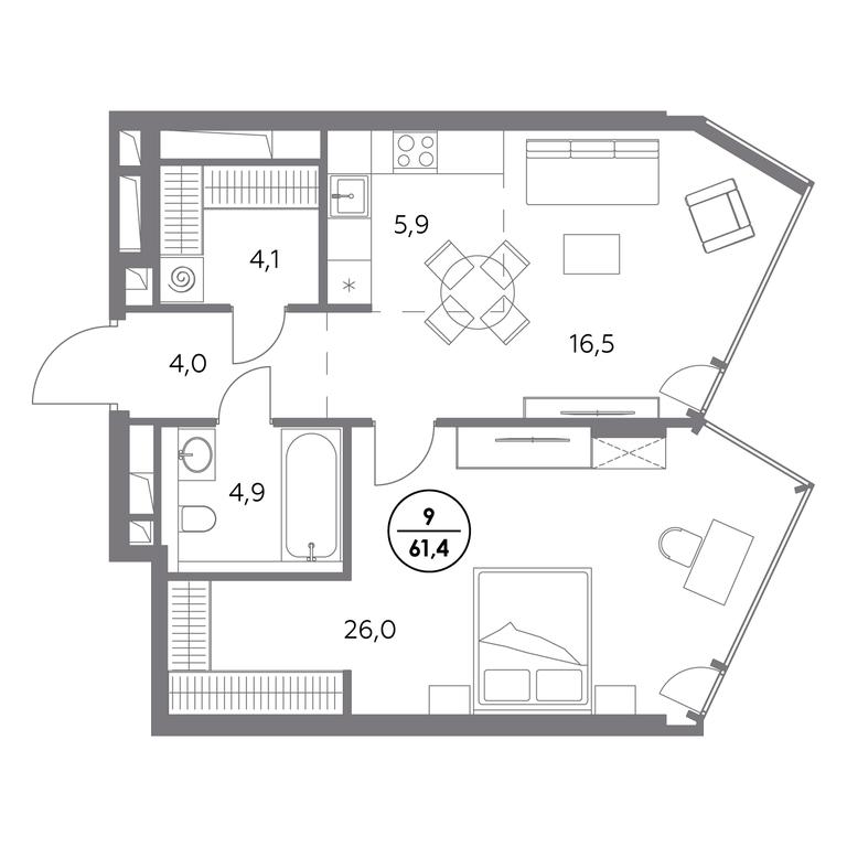 Продажа 2-комн. квартиры, 61,4 м² в ЖК «Монблан», Шлюзовая набережная, 2/1с1, Москва, Россия #1 Продажа 2-комн. квартиры, 61,4 м² в ЖК «Монблан», Шлюзовая набережная, 2/1с1, Москва, Россия #1