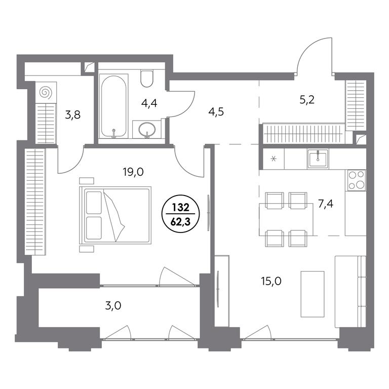 Продажа 2-комн. квартиры, 62,3 м² в ЖК «Монблан», Шлюзовая набережная, 2/1с1, Москва, Россия #1 Продажа 2-комн. квартиры, 62,3 м² в ЖК «Монблан», Шлюзовая набережная, 2/1с1, Москва, Россия #1