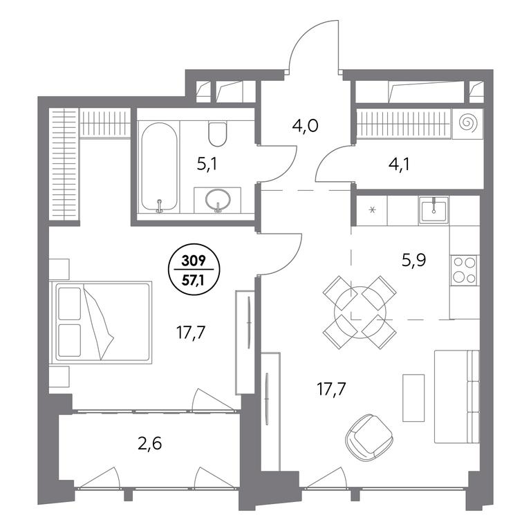 Продажа 2-комн. квартиры, 57,1 м² в ЖК «Монблан», Шлюзовая набережная, 2/1с1, Москва, Россия #1 Продажа 2-комн. квартиры, 57,1 м² в ЖК «Монблан», Шлюзовая набережная, 2/1с1, Москва, Россия #1