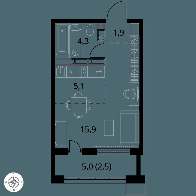 Apartment Sale, 29.7 sq. m. at 1-y Salarevskiy, Kiyevskoye Highway, Moskovskiy Settlement, Moscow, Russia #1 Apartment Sale, 29.7 sq. m. at 1-y Salarevskiy, Kiyevskoye Highway, Moskovskiy Settlement, Moscow, Russia #1