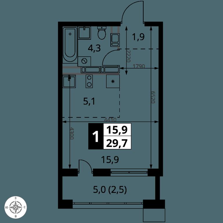 Apartment Sale, 29.7 sq. m. at 1-y Salarevskiy, Kiyevskoye Highway, Moskovskiy Settlement, Moscow, Russia #2 Apartment Sale, 29.7 sq. m. at 1-y Salarevskiy, Kiyevskoye Highway, Moskovskiy Settlement, Moscow, Russia #2