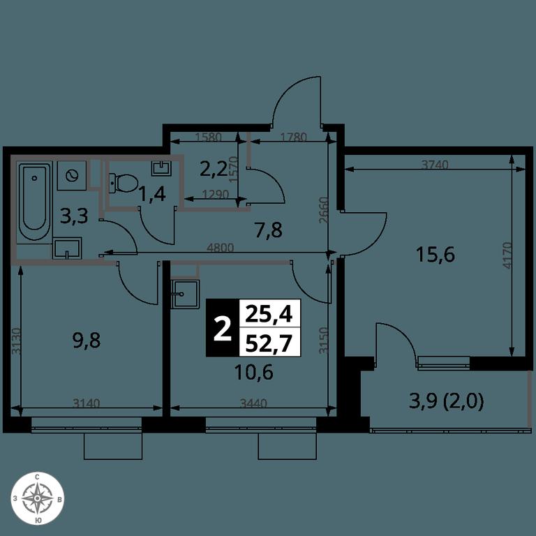 2-BD Apartment Sale, 52.7 sq. m. at 1-y Salarevskiy, Kiyevskoye Highway, Moskovskiy Settlement, Moscow, Russia #2 2-BD Apartment Sale, 52.7 sq. m. at 1-y Salarevskiy, Kiyevskoye Highway, Moskovskiy Settlement, Moscow, Russia #2