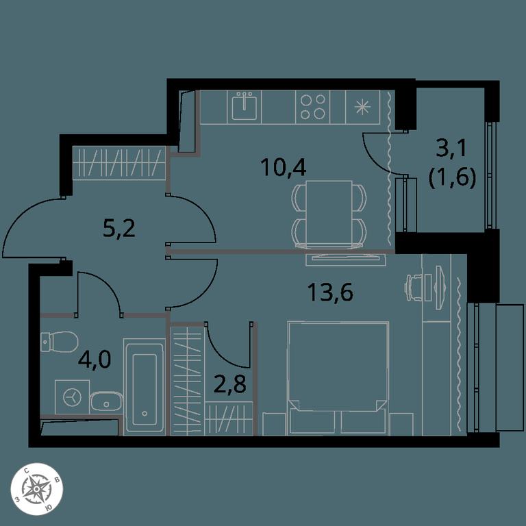 1-BD Apartment Sale, 37.6 sq. m. at 1-y Salarevskiy, Kiyevskoye Highway, Moskovskiy Settlement, Moscow, Russia #1 1-BD Apartment Sale, 37.6 sq. m. at 1-y Salarevskiy, Kiyevskoye Highway, Moskovskiy Settlement, Moscow, Russia #1