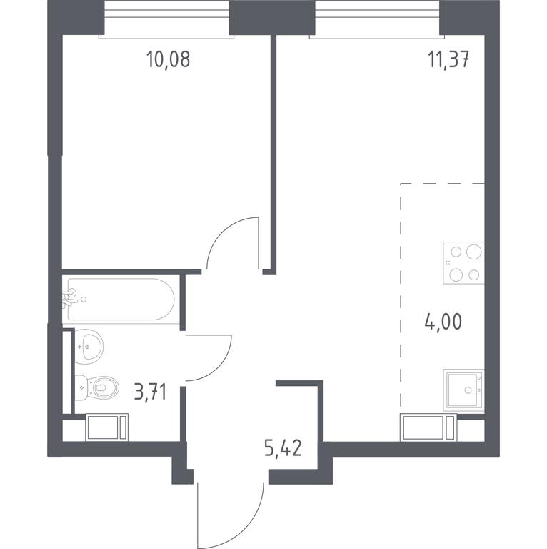 Apartment Sale, 34.58 sq. m. at Eko Bunino, prospekt Kuprina, 34к1, Sosenskoye Settlement, Moscow, Russia #1