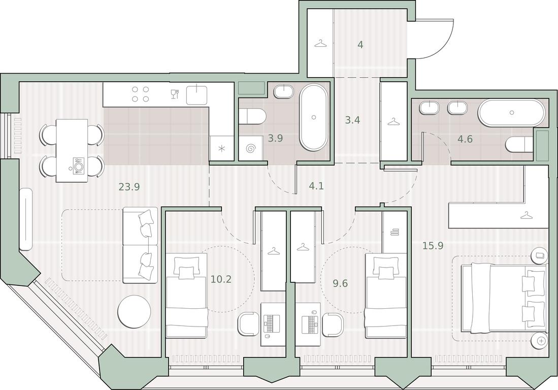 3-BD Apartment Sale, 79.6平方米 at Sreda na Lobachevskogo, Ochakovskoye Highway, Moscow, Russia #1 3-BD Apartment Sale, 79.6平方米 at Sreda na Lobachevskogo, Ochakovskoye Highway, Moscow, Russia #1