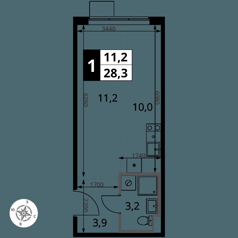 Apartment Sale, 28.3 sq. m. at 1 Yasenevskij, Kvartal № 24, Mosrentgen Settlement, Moscow, Russia #1 Apartment Sale, 28.3 sq. m. at 1 Yasenevskij, Kvartal № 24, Mosrentgen Settlement, Moscow, Russia #1