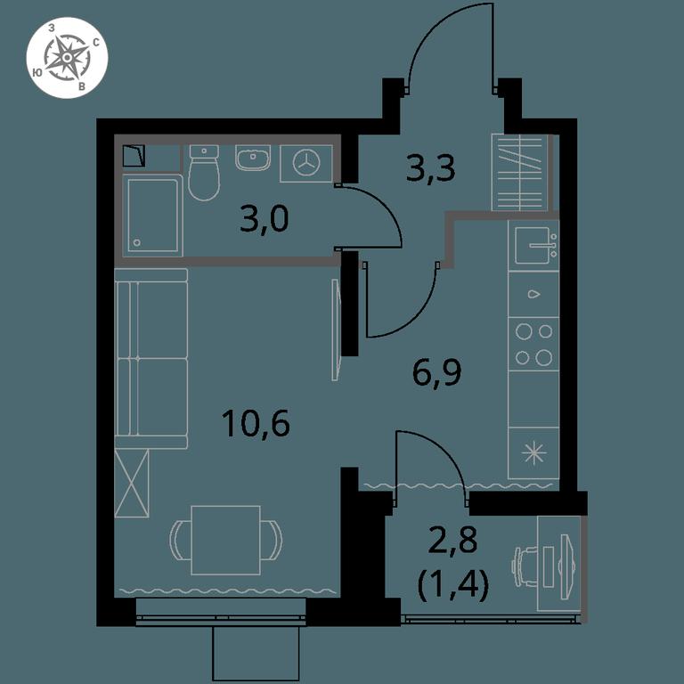 Apartment Sale, 25 sq. m. at Pervy Yuzhny, zhiloy kompleks Pervy Yuzhny, Leninskiy City District, Moscow Region, Russia #1 Apartment Sale, 25 sq. m. at Pervy Yuzhny, zhiloy kompleks Pervy Yuzhny, Leninskiy City District, Moscow Region, Russia #1