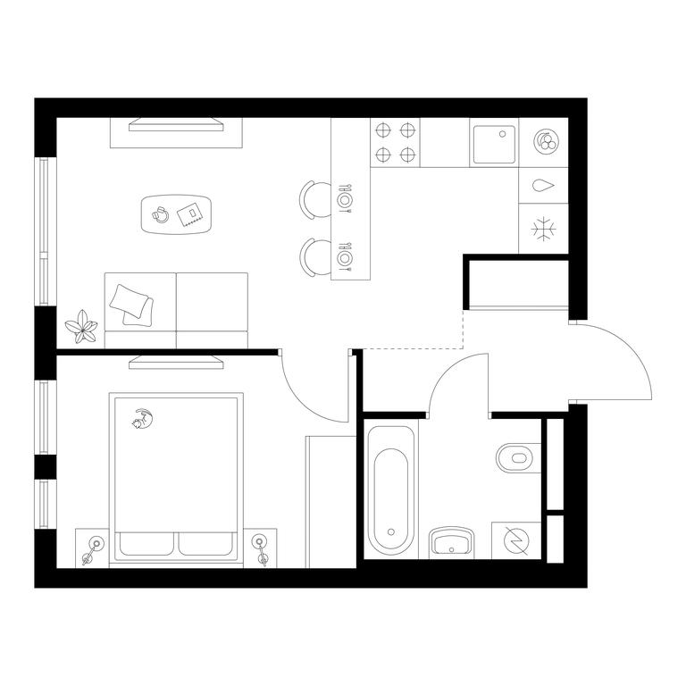 1-BD Apartment Sale, 32.5 sq. m. at Ilinskie Luga, Zapovednaya Street, 1, posyolok Ilyinskoye-Usovo, Krasnogorsk City District, Moscow Region, Russia #2 1-BD Apartment Sale, 32.5 sq. m. at Ilinskie Luga, Zapovednaya Street, 1, posyolok Ilyinskoye-Usovo, Krasnogorsk City District, Moscow Region, Russia #2