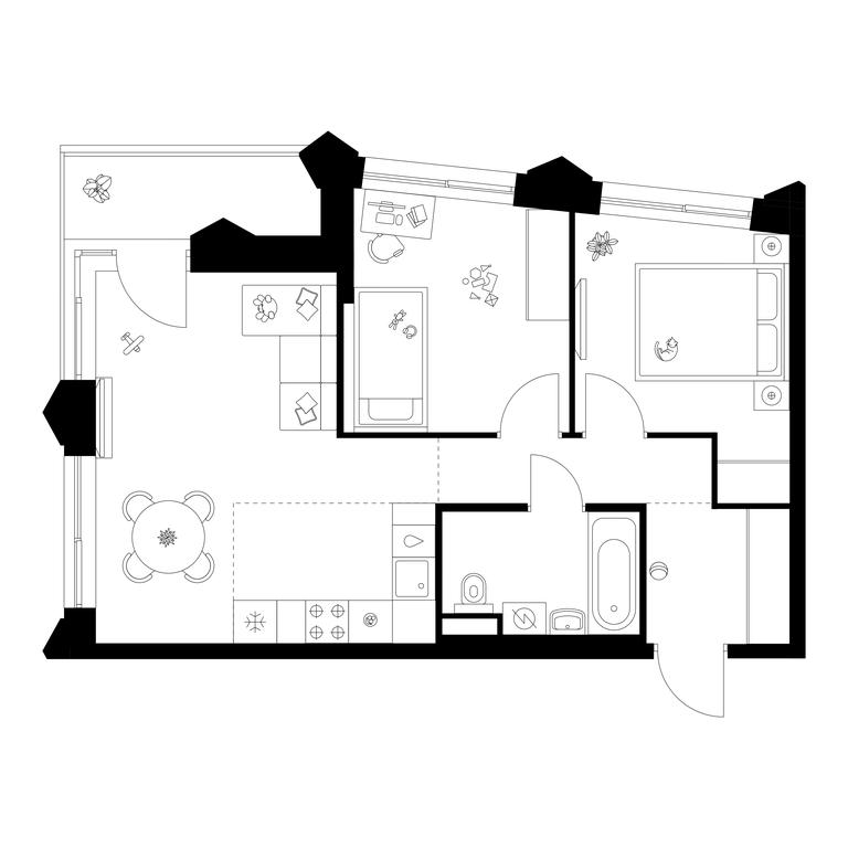 2-BD Apartment Sale, 53.2平方米 at Matveevskiy Park, Ochakovskoye Highway, вл3с11, Moscow, Russia #1