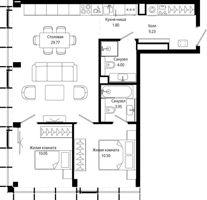 2-BD Apartment Sale, 68.69平方米 at Mod, 4th Maryinoy Roschi Street, 12с9, Moscow, Russia #1 2-BD Apartment Sale, 68.69平方米 at Mod, 4th Maryinoy Roschi Street, 12с9, Moscow, Russia #1