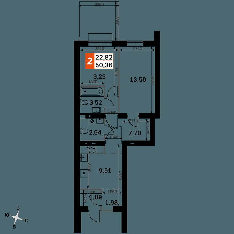 2-BD Apartment Sale, 50.36 sq. m. at Zhavoronki Club, zhiloy kompleks Akkord Smart-kvartal, Mitkino Village, Odintsovskiy City District, Moscow Region, Russia #2 2-BD Apartment Sale, 50.36 sq. m. at Zhavoronki Club, zhiloy kompleks Akkord Smart-kvartal, Mitkino Village, Odintsovskiy City District, Moscow Region, Russia #2