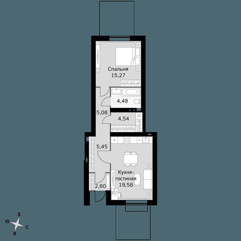 2-BD Apartment Sale, 57 sq. m. at Zhavoronki Club, zhiloy kompleks Akkord Smart-kvartal, Mitkino Village, Odintsovskiy City District, Moscow Region, Russia #1 2-BD Apartment Sale, 57 sq. m. at Zhavoronki Club, zhiloy kompleks Akkord Smart-kvartal, Mitkino Village, Odintsovskiy City District, Moscow Region, Russia #1