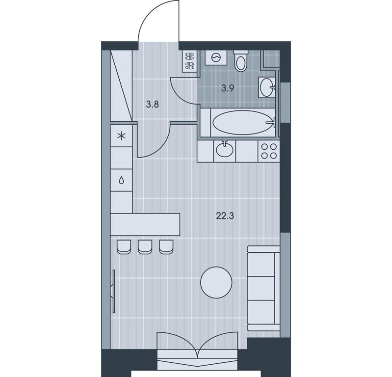 Apartment Sale, 30平方米 at Ever, Obrucheva Street, вл23, Moscow, Russia #1