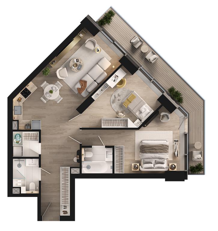 2-BD Apartment Sale, 82.29 sq. m. at Jois, 3rd Silikatny Drive, 10, Moscow, Russia #1