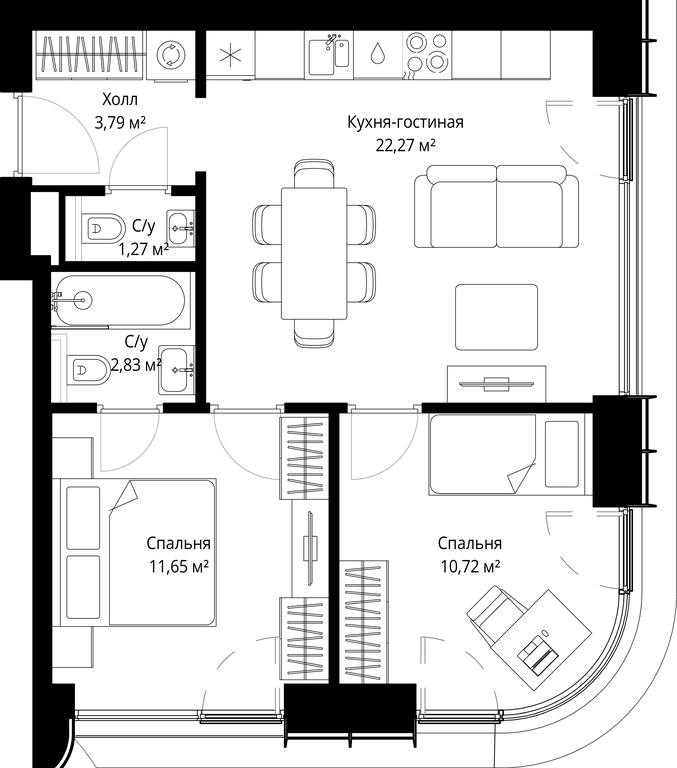 Продажа 2-комн. квартиры, 52,53 м² в ЖК «Сити Бэй (City Bay)», Волоколамское шоссе, 95с3, Москва, Россия #2 Продажа 2-комн. квартиры, 52,53 м² в ЖК «Сити Бэй (City Bay)», Волоколамское шоссе, 95с3, Москва, Россия #2