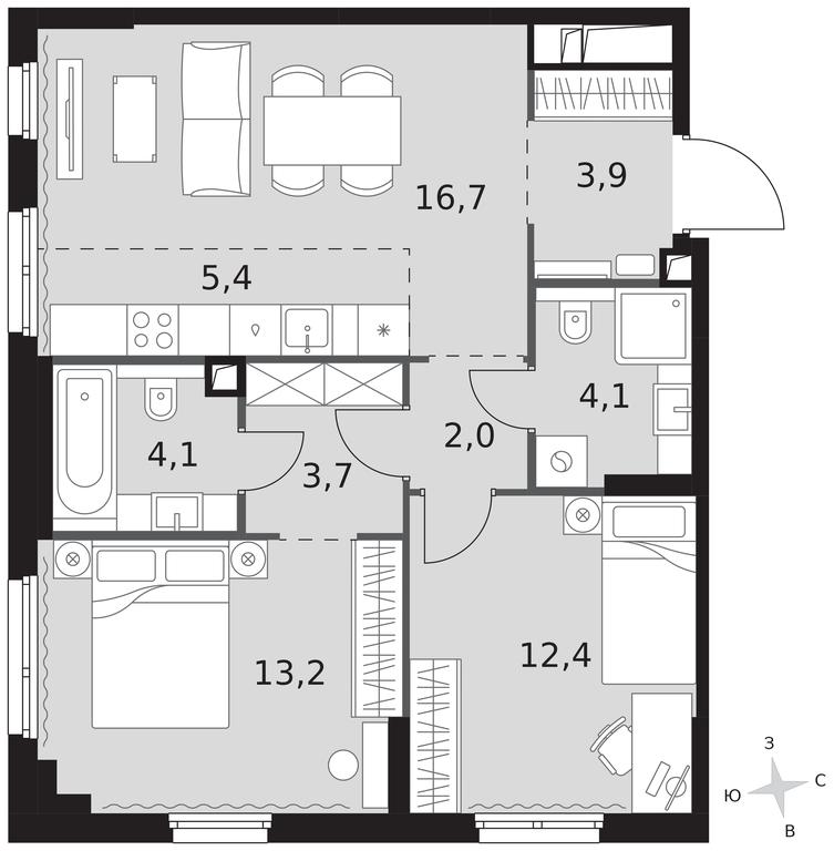 3-BD Apartment Sale, 65.5 sq. m. at Sydney City, Shenogina Street, 2, Moscow, Russia #1 3-BD Apartment Sale, 65.5 sq. m. at Sydney City, Shenogina Street, 2, Moscow, Russia #1