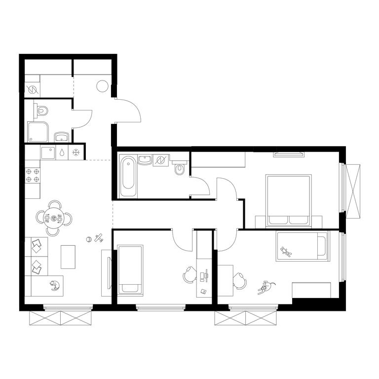 3-BD Apartment Sale, 79.3 sq. m. at Yaroslavskij kvartal, Yaroslavskiy Drive, 116, Korolyov, Moscow Region, Russia #1 3-BD Apartment Sale, 79.3 sq. m. at Yaroslavskij kvartal, Yaroslavskiy Drive, 116, Korolyov, Moscow Region, Russia #1