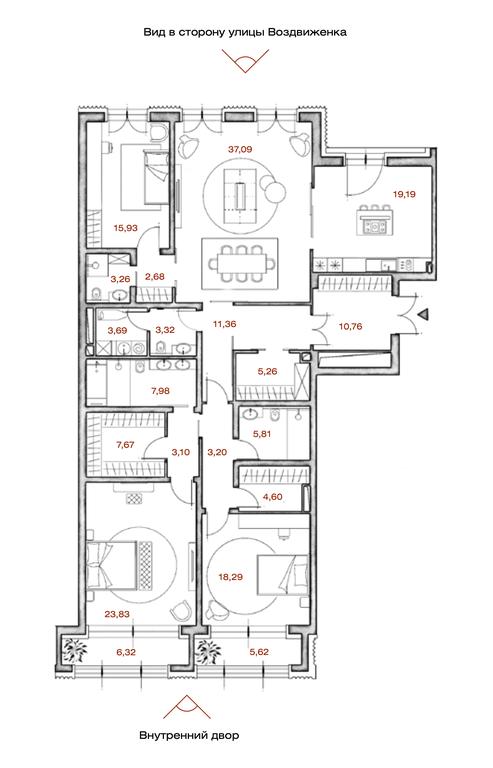 3-BD Apartment Sale, 194.95平方米 at LUCE, Krestovozdvizhensky Lane, 4, Moscow, Russia #1 3-BD Apartment Sale, 194.95平方米 at LUCE, Krestovozdvizhensky Lane, 4, Moscow, Russia #1